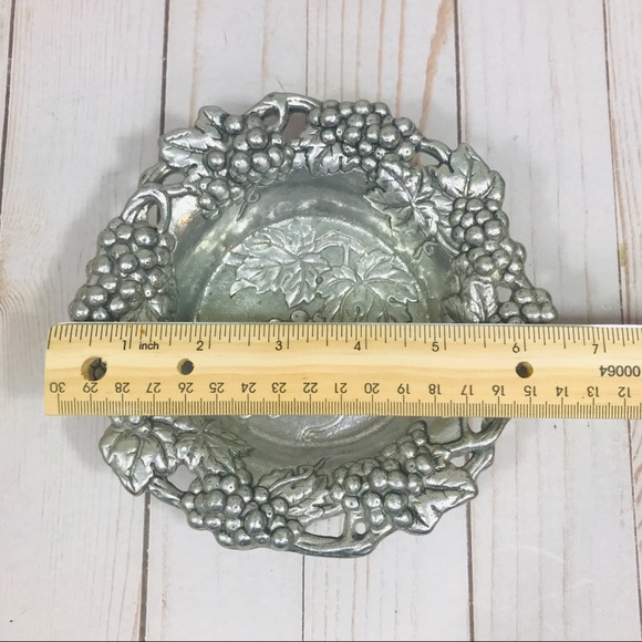 Vintage Arthur Court Grape Wine Caddy Coster Aluminum 1995 Taiwan - Picture 5 of 5